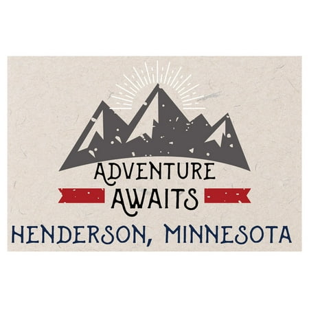 Henderson Minnesota Souvenir 2x3 Inch Fridge Magnet Adventure Awaits Design