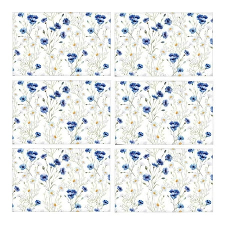 MKHERT Spring Blooms Flower Wildflowers Cornflowers Daisies Placemats Table Mats for Dining Room Kitchen Table Decoration 12x18 inch Set of 6
MKHERT Spring Blooms Flower Wildflowers Cornflowers Daisies Placemats Table Mats for Dining Room Kitchen Table Decoration 12x18 inch Set of 6