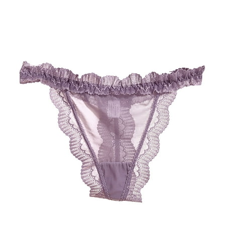 Knosfe Lace Thong for Women Seamless Low Rise Underwear Sexy T-Back Panties One size
Knosfe Lace Thong for Women Seamless Low Rise Underwear Sexy T-Back Panties One size