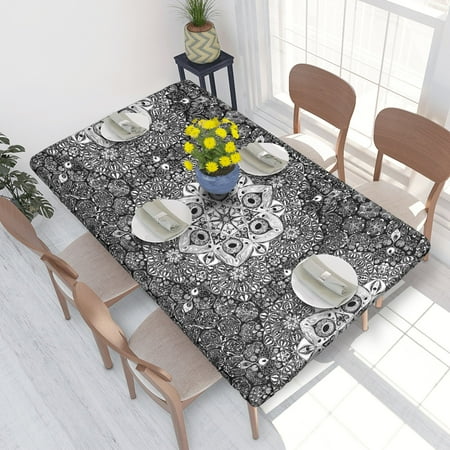 Home Deluxe Tablecloth 3d Print Mandala Art Waterproof Elastic Rim Edged Table Cover- For Christmas Parties And Picnics 4ft 
Home Deluxe Tablecloth 3d Print Mandala Art Waterproof Elastic Rim Edged Table Cover- For Christmas Parties And Picnics 4ft