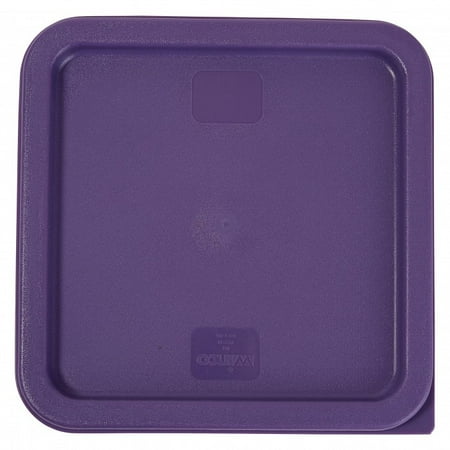 3Pc Winco PECC-68P Purple Allergen-Free Square Cover for 6 & 8 Qt. Containers