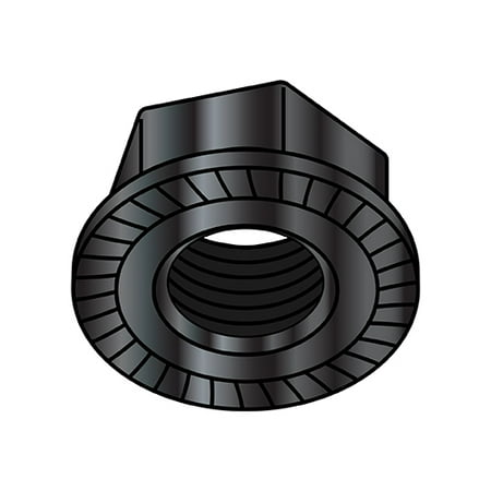 5/8-11 Serrated Flange Hex Lock Nuts Case Hardened HR15N 78/90 Black Oxide (Pack Qty 150) BC-62NRB