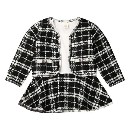 EnJoCho Toddler Spring Clothes Toddler Girl s Set Baby Autumn Two Piece Long Sleeve Plaid Dress + Crochet Jacket Set Little Child Trendy Clothing Holiday Casual Wear
EnJoCho Toddler Spring Clothes Toddler Girl s Set Baby Autumn Two Piece Long Sleeve Plaid Dress + Crochet Jacket Set Little Child Trendy Clothing Holiday Casual Wear
