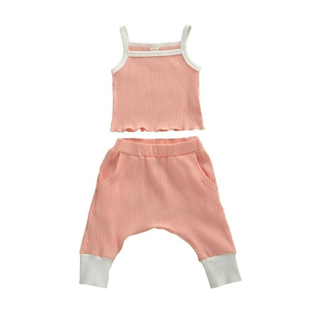TheFound Newborn Toddler Baby Girls Clothes Solid Sleeveless Strap Shirt Tops + Pants 2PCS Summer Outfits
TheFound Newborn Toddler Baby Girls Clothes Solid Sleeveless Strap Shirt Tops + Pants 2PCS Summer Outfits