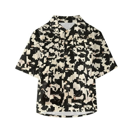 T-Shirts For Boys Baby Boy Clothes Cow Print Shirts Short Sleeve Button Down Lapel Neck Tops Summer T Shirt For 5-6 Years
T-Shirts For Boys Baby Boy Clothes Cow Print Shirts Short Sleeve Button Down Lapel Neck Tops Summer T Shirt For 5-6 Years
