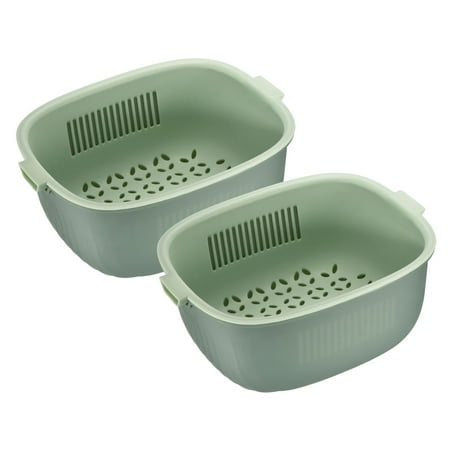 Unique Bargains Kitchen Colander with Bowl Set Fruit Vegetable Washing Baskets Green
Unique Bargains Kitchen Colander with Bowl Set Fruit Vegetable Washing Baskets Green