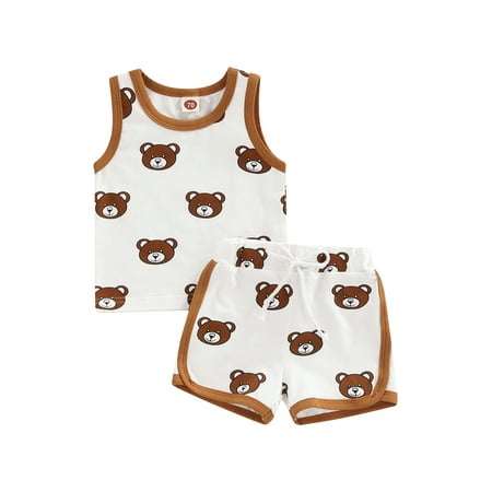 ZIYIXIN Summer Lovely Baby Boys Clothes Sets 2pcs Cartoon Bear Printed Sleeveless Vest Tops+Shorts Clothing White 6-12 Months
ZIYIXIN Summer Lovely Baby Boys Clothes Sets 2pcs Cartoon Bear Printed Sleeveless Vest Tops+Shorts Clothing White 6-12 Months
