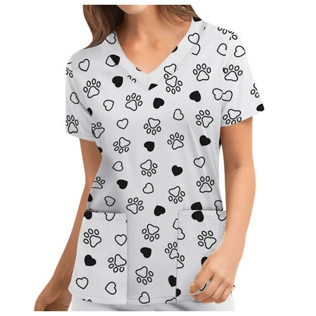 Women Scrub_Top Working Uniform Blouse Short Sleeve V-Neck Workwear T-Shirt with Pocket Comfy Tops XXXL
Women Scrub_Top Working Uniform Blouse Short Sleeve V-Neck Workwear T-Shirt with Pocket Comfy Tops XXXL
