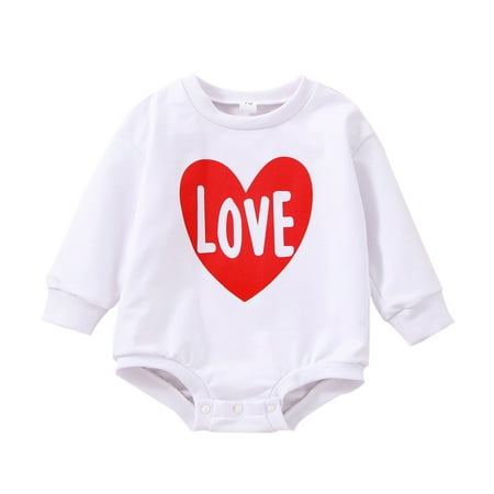 B91xZ Newborn Girl Outfits Infant Girls Valentine s Day Long Sleeve Hearts Printed Pullover Romper Newborn Sweatshirt (Sizes 18-24 Months)
B91xZ Newborn Girl Outfits Infant Girls Valentine s Day Long Sleeve Hearts Printed Pullover Romper Newborn Sweatshirt (Sizes 18-24 Months)