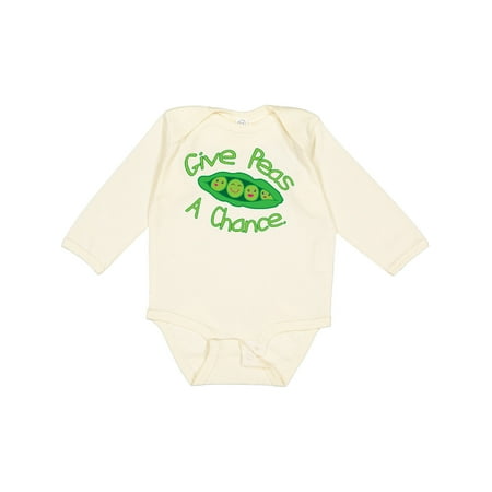Inktastic Give Peas a Chance. Gift Baby Boy or Baby Girl Long Sleeve Bodysuit
Inktastic Give Peas a Chance. Gift Baby Boy or Baby Girl Long Sleeve Bodysuit