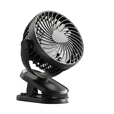 360 Rotation Low Noise Battery Operated Clip On Fan Cooling Desktop For Stroller