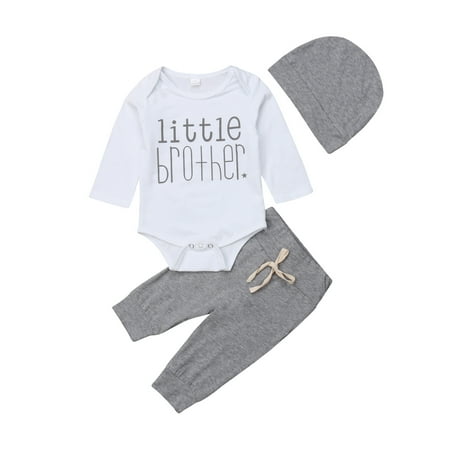 3pcs Cotton Newborn Baby Boy Girl Set Print Letter Long Sleeve Jumpsuit Romper Long Pants Outfit Set
3pcs Cotton Newborn Baby Boy Girl Set Print Letter Long Sleeve Jumpsuit Romper Long Pants Outfit Set