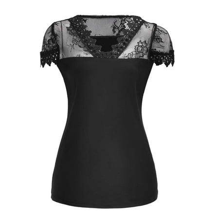 Simplmasygenix Women Tops Summer Clearance Women s Casual V-Neck Lace Patchwork T-Shirt Short Sleeve Tops Solid Blouse
Simplmasygenix Women Tops Summer Clearance Women s Casual V-Neck Lace Patchwork T-Shirt Short Sleeve Tops Solid Blouse