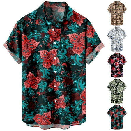 Adult Casual Short Sleeve Tees Tropical Funky Clothes for Teen and Adult