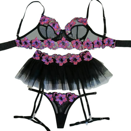 wendunide lingerie for women Ladies Sexy Lingerie Exquisite Lace Embroidery 3-Piece Babydoll Underwear Black L
wendunide lingerie for women Ladies Sexy Lingerie Exquisite Lace Embroidery 3-Piece Babydoll Underwear Black L