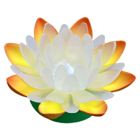NUOLUX 1Pc LED Colorful Lotus Lamp Water Floating Lantern Electronic River Light