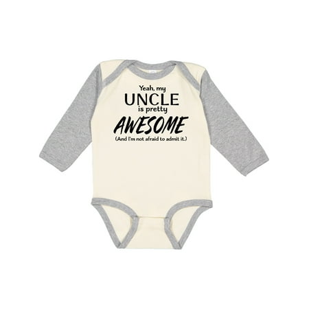 Inktastic Yeah My Uncle is Pretty Awesome Gift Baby Boy or Baby Girl Long Sleeve Bodysuit
Inktastic Yeah My Uncle is Pretty Awesome Gift Baby Boy or Baby Girl Long Sleeve Bodysuit