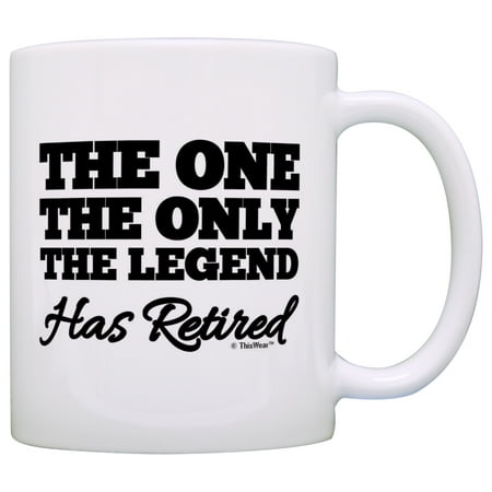 ThisWear Retirement Gift The One Only Legend Has Retired Retiring Gag Gift 11 ounce Coffee Mug
ThisWear Retirement Gift The One Only Legend Has Retired Retiring Gag Gift 11 ounce Coffee Mug
