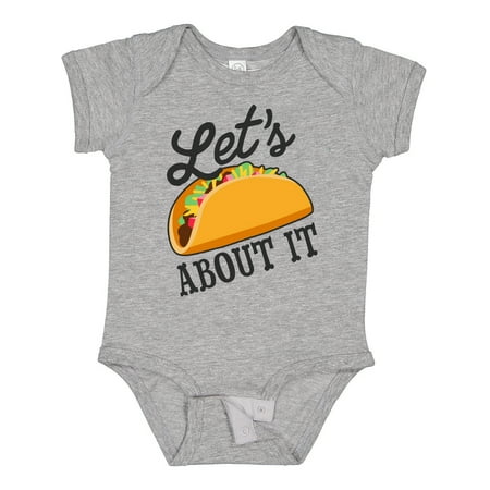 Inktastic Lets Taco About It with Taco Illustration Gift Baby Boy or Baby Girl Bodysuit
Inktastic Lets Taco About It with Taco Illustration Gift Baby Boy or Baby Girl Bodysuit