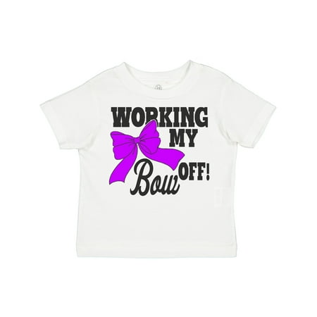 Inktastic Cheerleading Working My Bow off Gift Toddler Toddler Girl T-Shirt