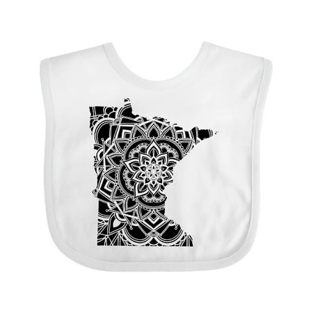 Inktastic Minnesota Silhouette Mandala Gift Baby Boy or Baby Girl Bib