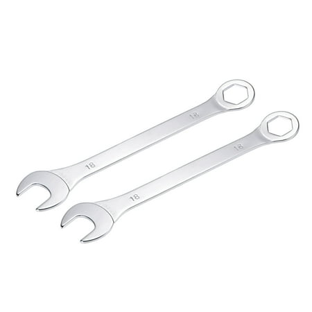 Uxcell Thin 6-Point Combination Wrench Metric Mirror-Chrome Plated High Carbon Steel 18mm 2 Pack
Uxcell Thin 6-Point Combination Wrench Metric Mirror-Chrome Plated High Carbon Steel 18mm 2 Pack