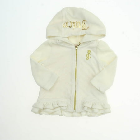 Pre-owned Juicy Couture Girls Off White Hoodie size: 3-6 Months