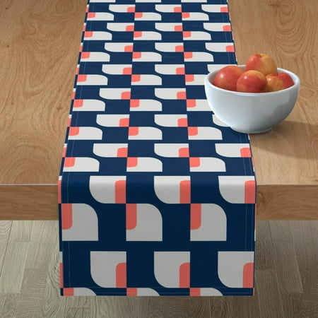 Cotton Sateen Table Runner 90 - Propel Bauhaus Memphis Abstract Geometric Retro Inspired Navy Coral Midcentury Modern Squares Print Custom Table Linens by Spoonflower
Cotton Sateen Table Runner 90 - Propel Bauhaus Memphis Abstract Geometric Retro Inspired Navy Coral Midcentury Modern Squares Print Custom Table Linens by Spoonflower