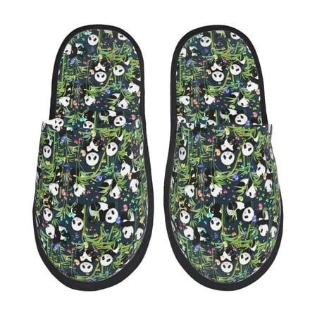 Qekee Fun Panda Playing With Bamboo Leaves Print Furry Slippers for Women and Men House Slipper Funny Bedroom Slippers Indoor -Large
Qekee Fun Panda Playing With Bamboo Leaves Print Furry Slippers for Women and Men House Slipper Funny Bedroom Slippers Indoor -Large