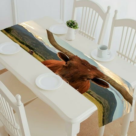ECZJNT Texas Longhorn Steer Rural Utah Usa table runner table cloth tea table cloth 16x72 inch
ECZJNT Texas Longhorn Steer Rural Utah Usa table runner table cloth tea table cloth 16x72 inch