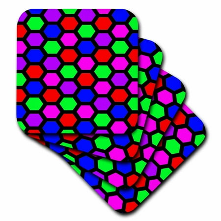 Stained Glass Print Hot set of 8 Coasters - Soft cst-25400-2