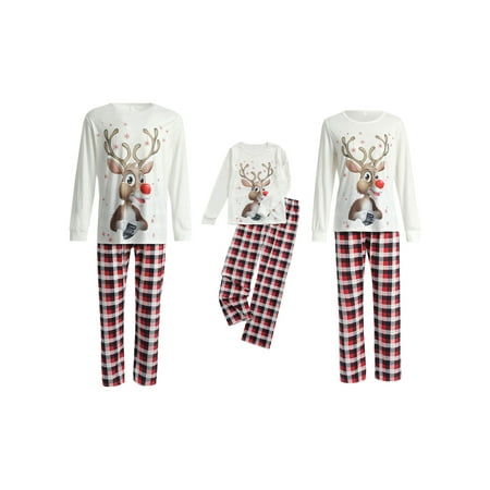 SUNSIOM Christmas Parent-child Pajamas Elk Pattern Long Sleeves Plaid Pants Festive Accessory
SUNSIOM Christmas Parent-child Pajamas Elk Pattern Long Sleeves Plaid Pants Festive Accessory