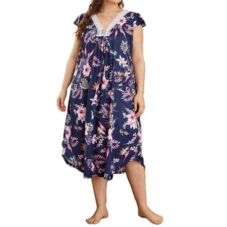 MAWCLOS Women V Neck Sleepshirt Soft Party Nightgown Lace Loose Sleep Dress Sleepwear
MAWCLOS Women V Neck Sleepshirt Soft Party Nightgown Lace Loose Sleep Dress Sleepwear