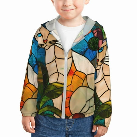 Zeuib Stained Glass Cat Art Print Girls & Boys Sun Protection Hoodie with UPF 50+ Children’s Quick-Dry Jacket Perfect for Outdoor Activities-18 Months
Zeuib Stained Glass Cat Art Print Girls & Boys Sun Protection Hoodie with UPF 50+ Children’s Quick-Dry Jacket Perfect for Outdoor Activities-18 Months