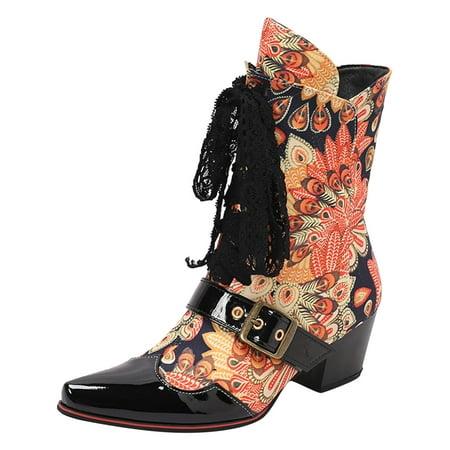 PMUYBHF Women Mid Calf Boots Fashionable New Pattern Vintage Pointed Thick Heels Comfortable And Casual 46.98
PMUYBHF Women Mid Calf Boots Fashionable New Pattern Vintage Pointed Thick Heels Comfortable And Casual 46.98