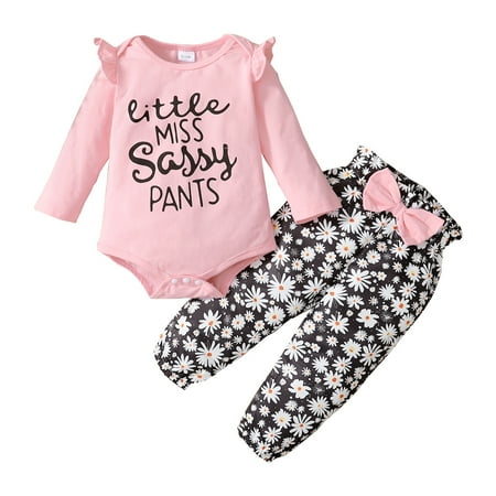 Kucnuzki 6 Months Baby Girl Fall-Winter Outfits Pants Sets 9 Months Long Sleeve Letter Prints Romper Tops Elastic Daisy Prints Pants 2PCS Set Pink
Kucnuzki 6 Months Baby Girl Fall-Winter Outfits Pants Sets 9 Months Long Sleeve Letter Prints Romper Tops Elastic Daisy Prints Pants 2PCS Set Pink