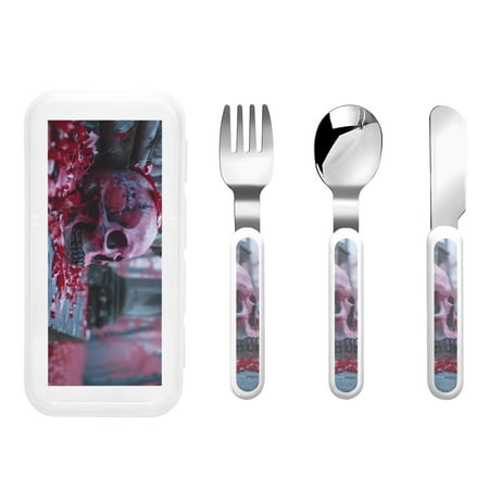 Easygdp Gothic Red Skull Cemetery 3-Piece Flatware Set Kids Silverware Stainless Steel Toddler Kids Utensils Safe for Preschooler Children
Easygdp Gothic Red Skull Cemetery 3-Piece Flatware Set Kids Silverware Stainless Steel Toddler Kids Utensils Safe for Preschooler Children