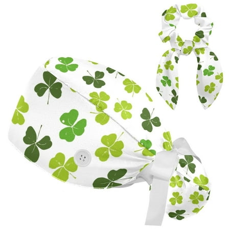 Working Cap with Buttons and Sweatband Scrub Hat Bouffant Caps with Scrunchie Patrick s Day Symbol Tie Back Hats
Working Cap with Buttons and Sweatband Scrub Hat Bouffant Caps with Scrunchie Patrick s Day Symbol Tie Back Hats