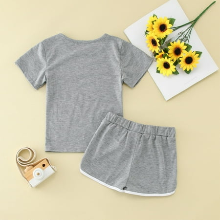 Cathalem 16 Girls Clothes Baby Girls Toddler Kids Summer Sports T Shirt And Shorts Set Solid Clothing Sets Bundle Baby Girl Childrenscostume Grey 2-3 Years
Cathalem 16 Girls Clothes Baby Girls Toddler Kids Summer Sports T Shirt And Shorts Set Solid Clothing Sets Bundle Baby Girl Childrenscostume Grey 2-3 Years