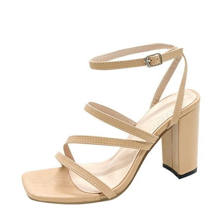 bvgfsahne Fashion Women s High Heels Breathable Lace-up Shoes Casual Toe-knob Sandals
bvgfsahne Fashion Women s High Heels Breathable Lace-up Shoes Casual Toe-knob Sandals
