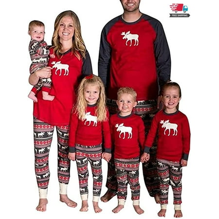 Matching Family Pajamas Sets Christmas PJ s Elk Print Top Pants Jammies Sleepwear
Matching Family Pajamas Sets Christmas PJ s Elk Print Top Pants Jammies Sleepwear