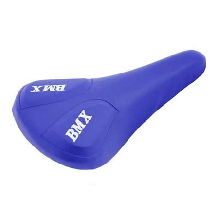 Vinyl BMX Bike Saddle, 10-1/4in L x 5-7/8in W, Blue