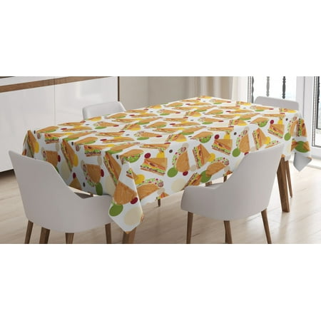 Fast Food Tablecloth Sandwich and Taco Snacks Abstract Geometric Colorful Circles Latin Food Theme Rectangular Table Cover for Dining Room Kitchen 52 X 70 Inches Multicolor by Ambesonne
Fast Food Tablecloth Sandwich and Taco Snacks Abstract Geometric Colorful Circles Latin Food Theme Rectangular Table Cover for Dining Room Kitchen 52 X 70 Inches Multicolor by Ambesonne
