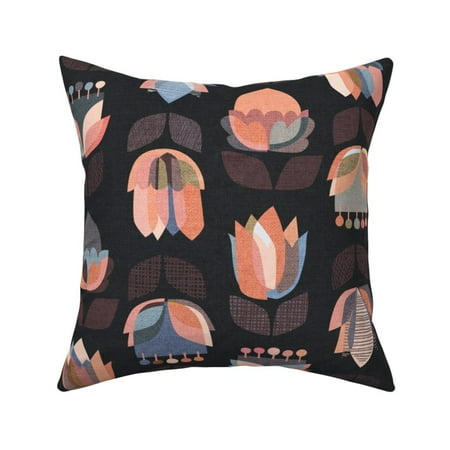 Mid Century Modern 1950S Throw Pillow Cover w Optional Insert by Roostery