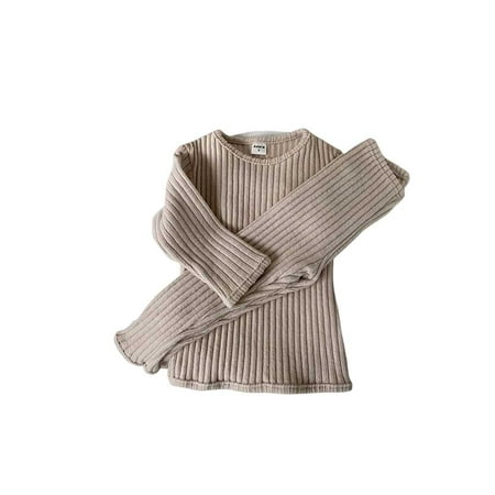Thermal Underwear Suit Thick Pit Strip Soft High Waist Children Pajamas Set Fashionable Kids Clothes Autumn Homewear Winter Apricot Grey 4
Thermal Underwear Suit Thick Pit Strip Soft High Waist Children Pajamas Set Fashionable Kids Clothes Autumn Homewear Winter Apricot Grey 4