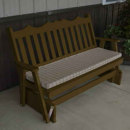 A & L Furniture Yellow Pine Royal English Deluxe Outdoor Bench Glider