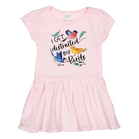 Inktastic I Get Distracted by Birds Gift Toddler Girl Dress