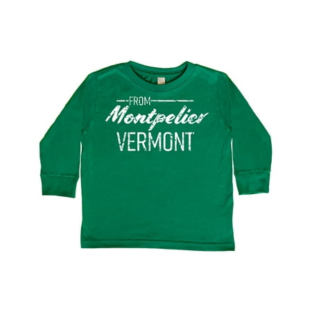 Inktastic From Montpelier Vermont in White Distressed Text Gift Toddler Boy or Toddler Girl Long Sleeve T-Shirt
Inktastic From Montpelier Vermont in White Distressed Text Gift Toddler Boy or Toddler Girl Long Sleeve T-Shirt