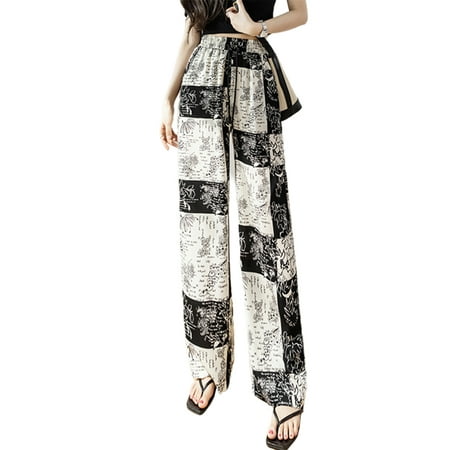 Avamo Women Loose Fit Chiffon Palazzo Pants High Waist Lounge Trousers Casual Pajama Wide Leg Pants with Pockets
Avamo Women Loose Fit Chiffon Palazzo Pants High Waist Lounge Trousers Casual Pajama Wide Leg Pants with Pockets