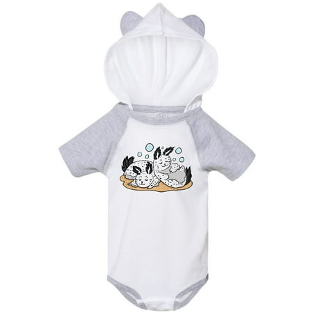 Inktastic Napping Sea Bunnies Gift Baby Boy or Baby Girl Bodysuit